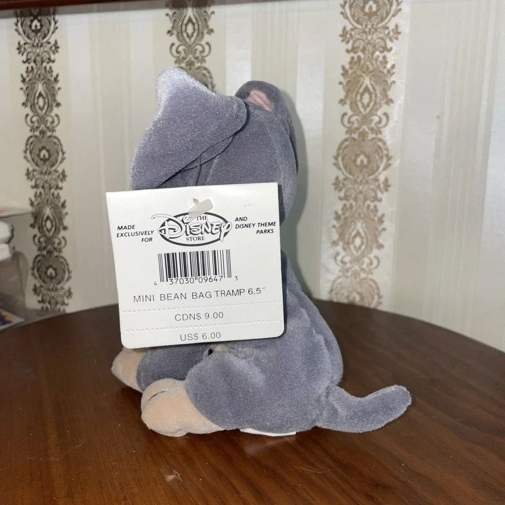 DISNEY STORE Lady and the Tramp - Mini Bean Bag Tramp Dog Plush 6.5